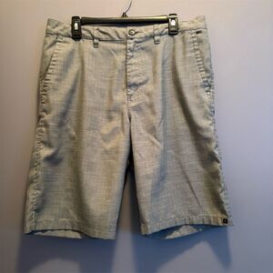 Quiksilver Men's Gray Chino Shorts Size 34 Casual Lightweight